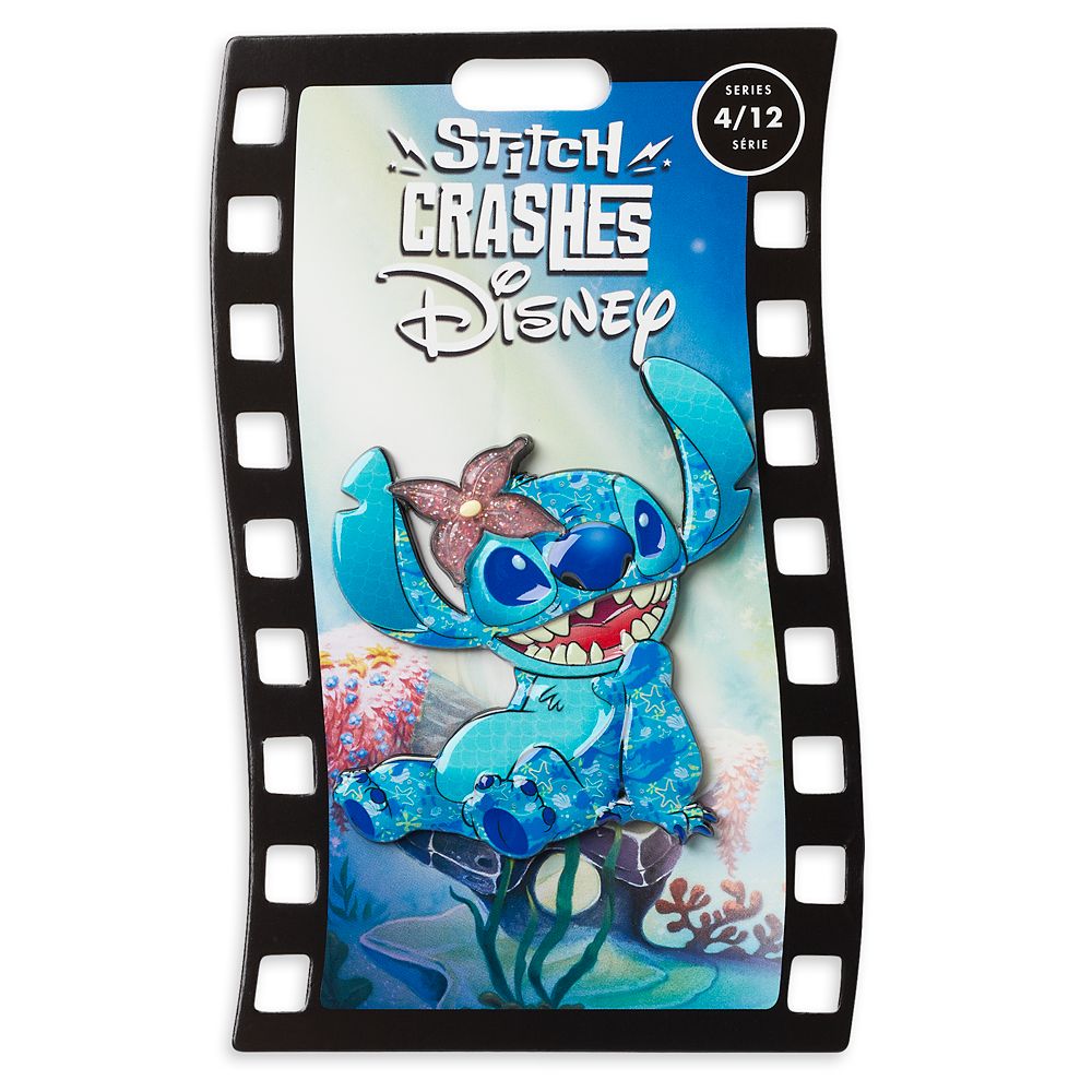 Stitch Crashes Disney Jumbo Pin – The Little Mermaid – Limited Release