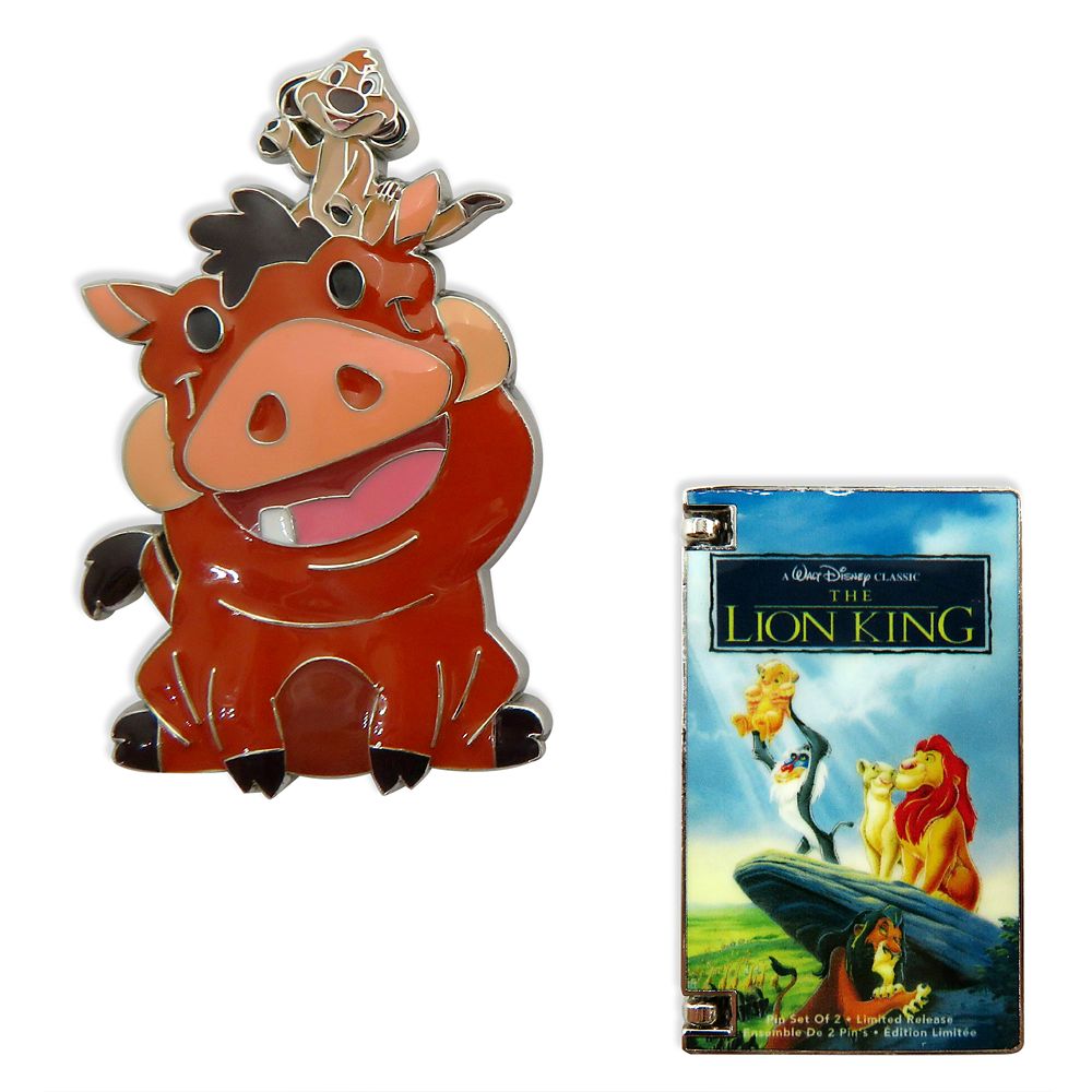 Timon and Pumbaa VHS Pin Set – The Lion King – Limited Release available online for purchase