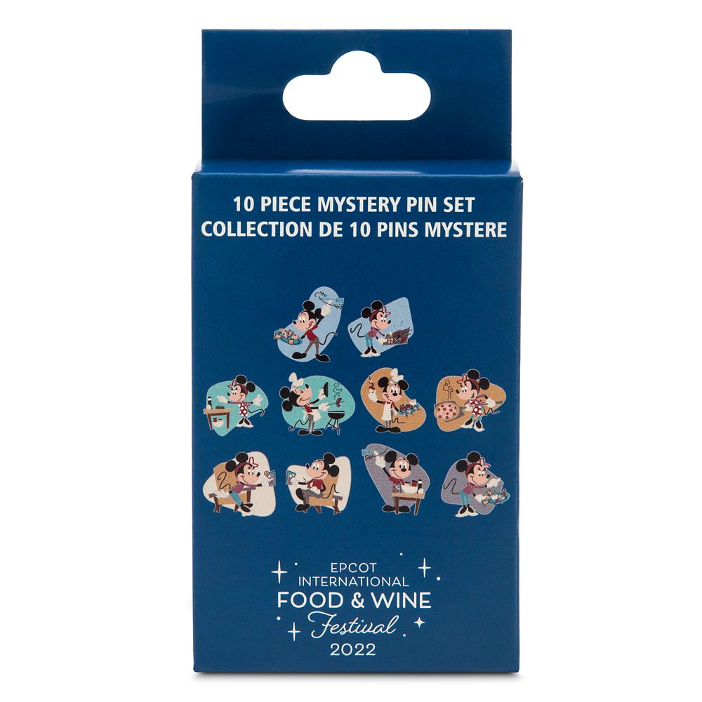 Mickey and Minnie Mouse Mystery Pin Set – EPCOT International Food & Wine Festival 2022 – 2-Pc