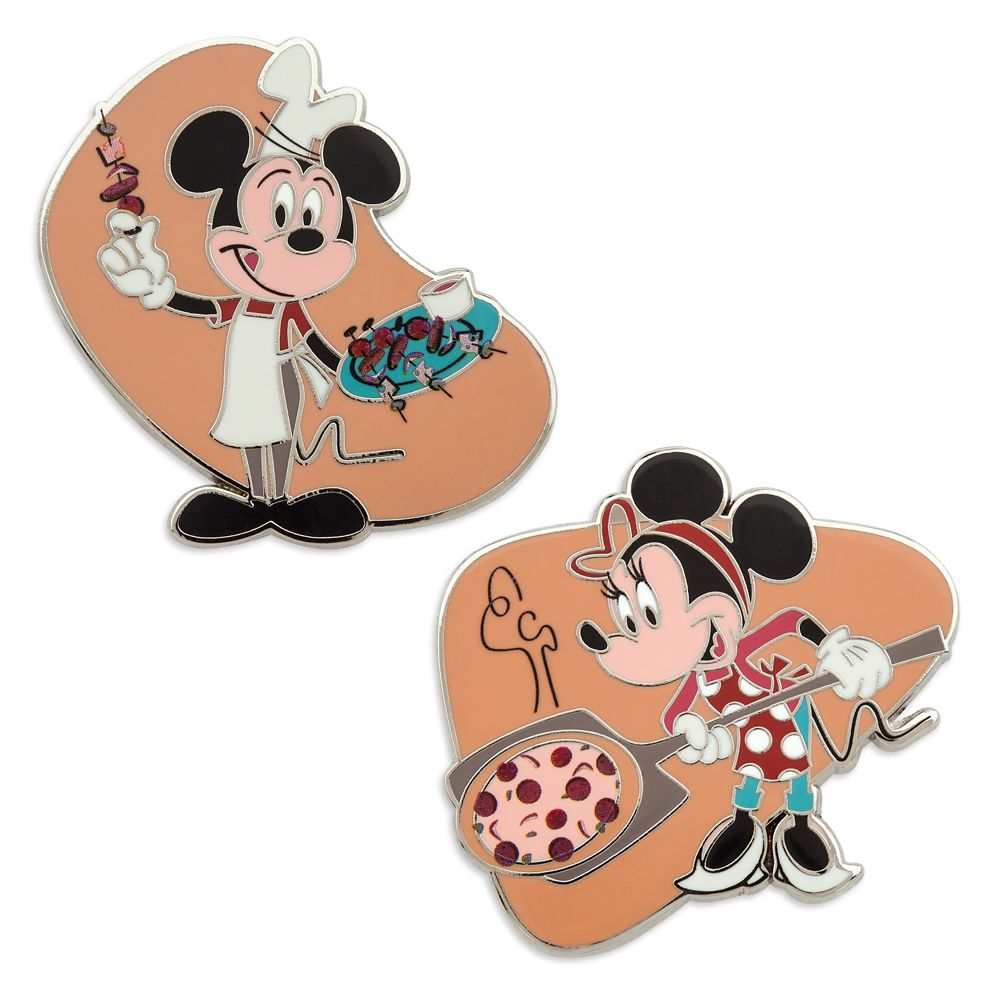 Mickey and Minnie Mouse Mystery Pin Set – EPCOT International Food & Wine Festival 2022 – 2-Pc