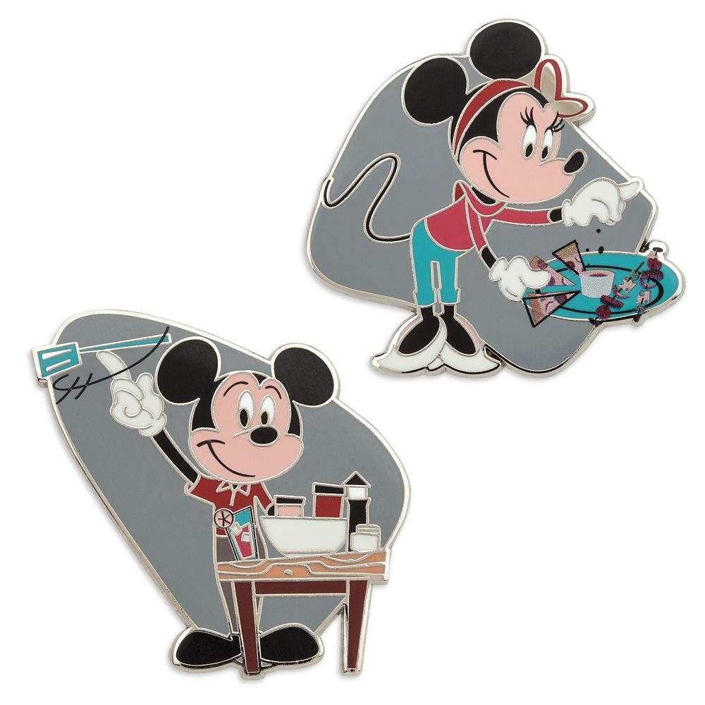 Mickey and Minnie Mouse Mystery Pin Set – EPCOT International Food & Wine Festival 2022 – 2-Pc