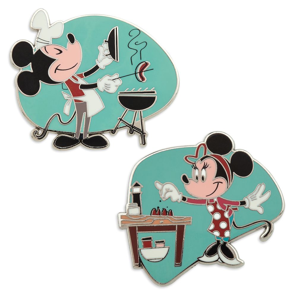 Mickey and Minnie Mouse Mystery Pin Set – EPCOT International Food & Wine Festival 2022 – 2-Pc