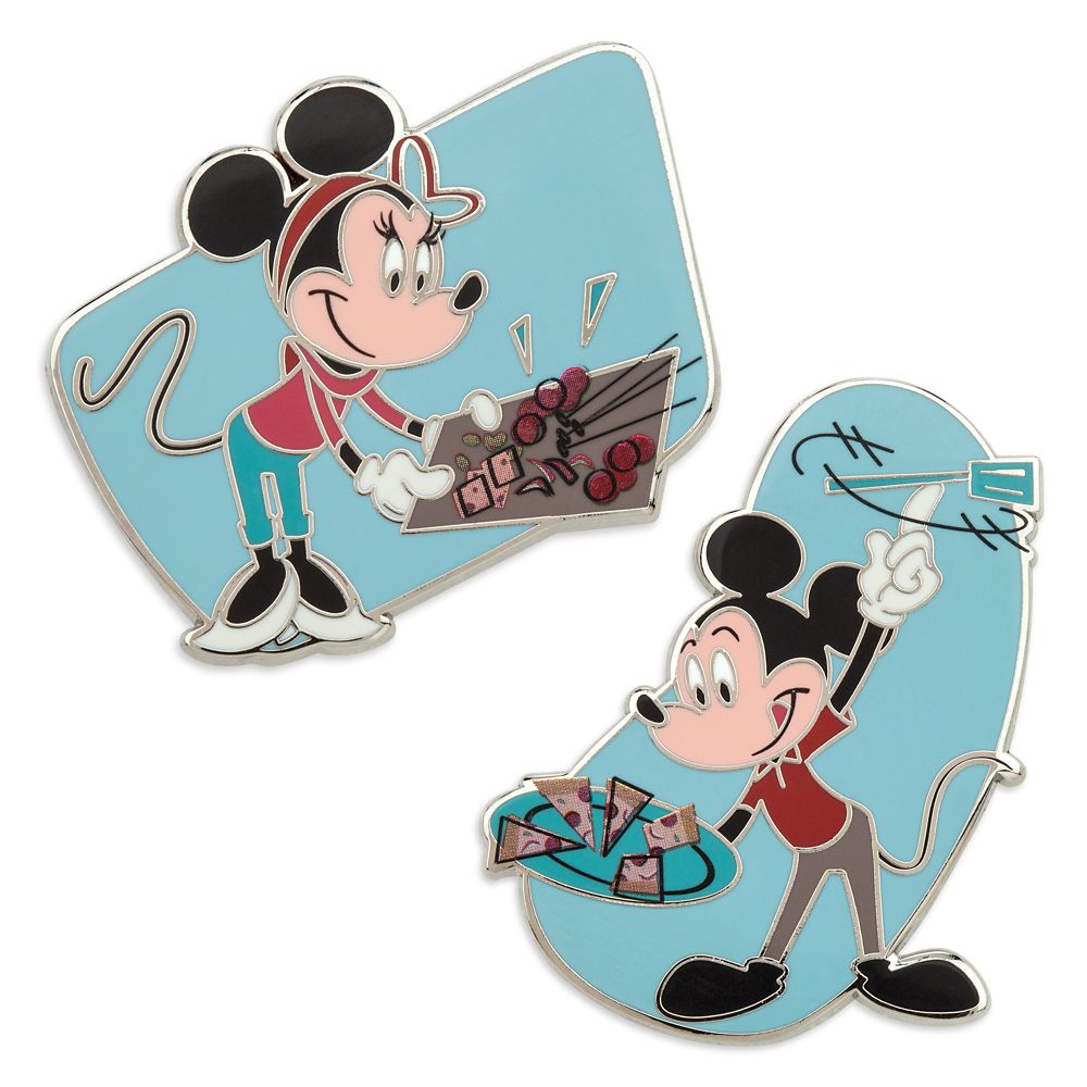 Mickey and Minnie Mouse Mystery Pin Set – EPCOT International Food & Wine Festival 2022 – 2-Pc