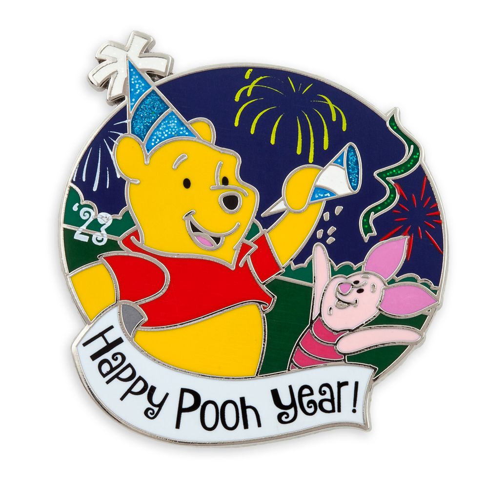 Winnie the Pooh and Piglet New Year's Eve 2023 Pin – Limited Edition