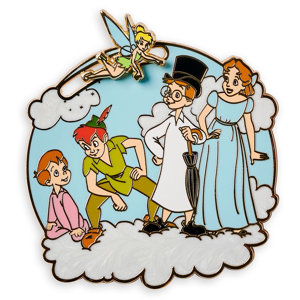 Peter Pan 70th Anniversary Slider Pin – Limited Edition here now