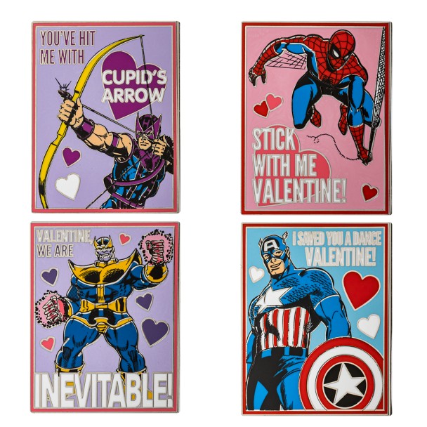 Marvel's Avengers ''Valentines Assemble'' Mystery Pin Set