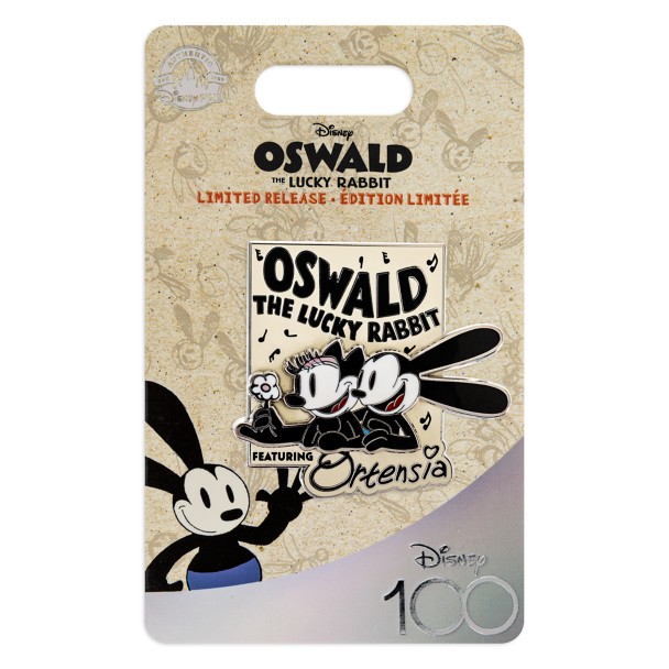 Oswald the Lucky Rabbit and Ortensia Pin – Disney100 – Limited Release
