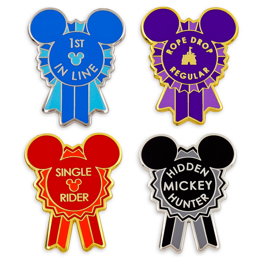 Mickey Mouse Icon Ribbon Flair Pin Set here now