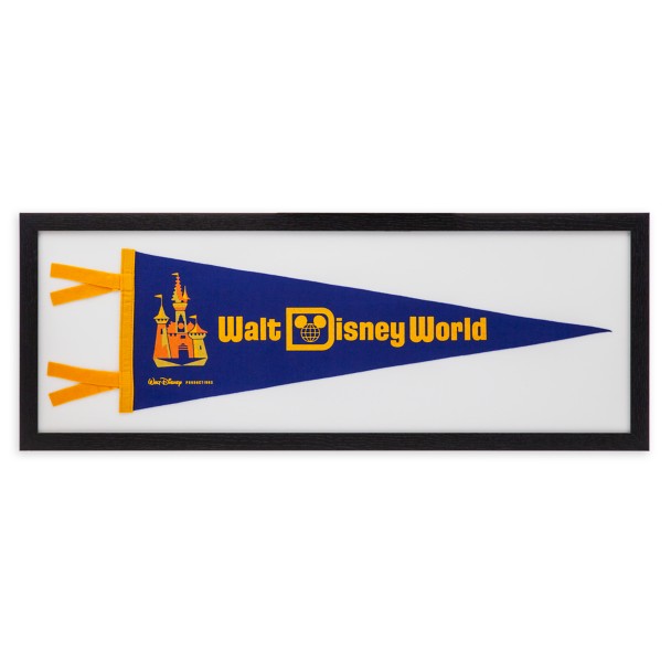 Walt Disney World 50th Anniversary Replica Pennant – Framed – Blue