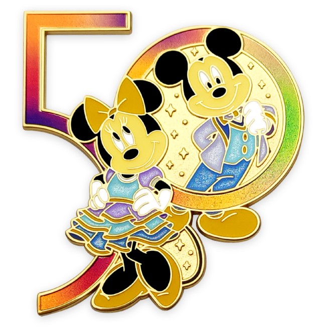 Mickey and Minnie Mouse Pin – Walt Disney World 50th Anniversary