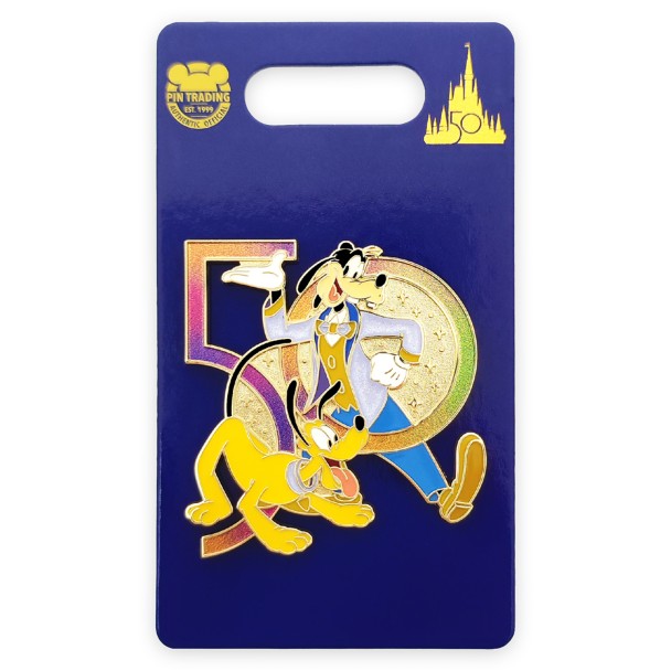 Goofy and Pluto Pin – Walt Disney World 50th Anniversary