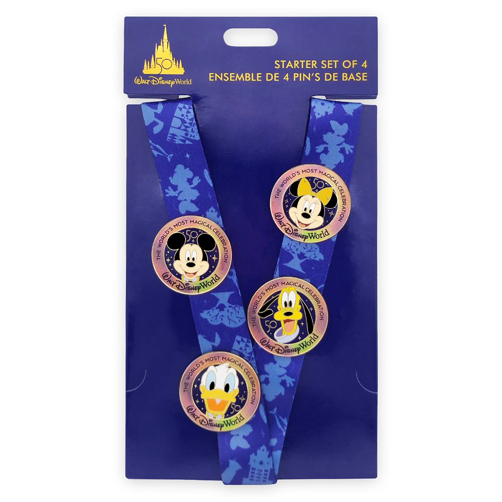 Mickey Mouse and Friends Pin Trading Starter Set – Walt Disney World 50th Anniversary