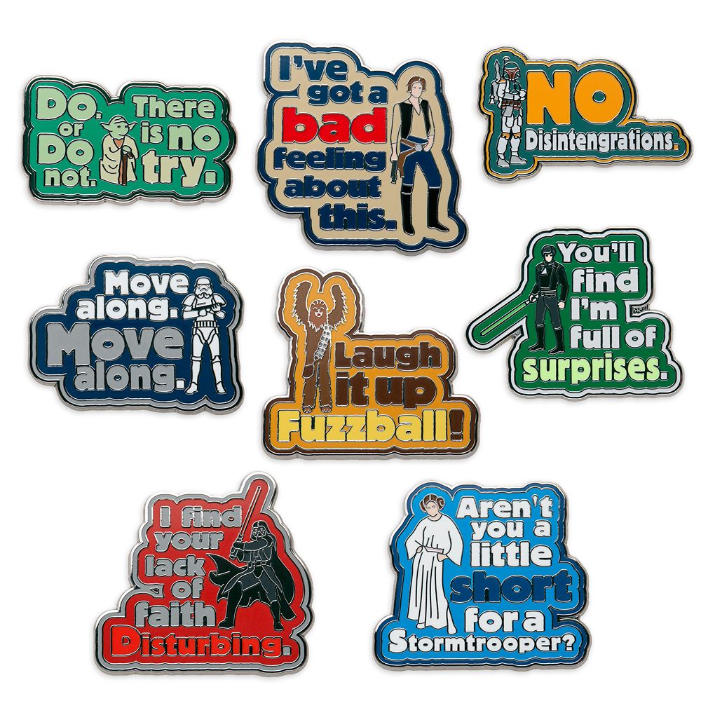 Star Wars Quotes Mystery Pin Set now out for purchase