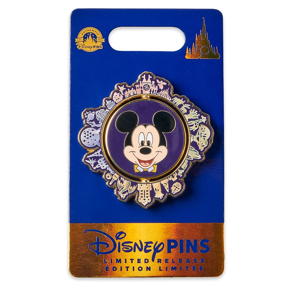 Mickey Mouse Spinner Pin – Walt Disney World 50th Anniversary – Limited Release