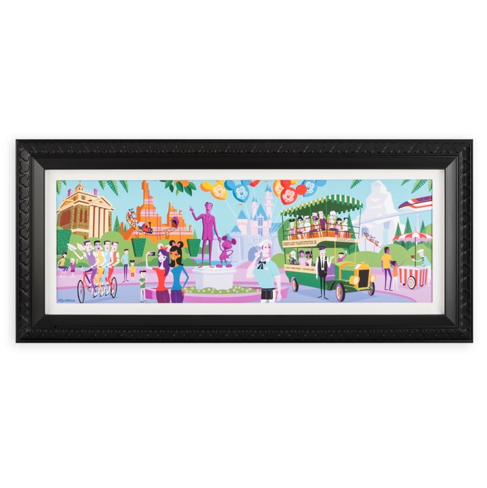 The Hub Framed Canvas Print by Shag – Disneyland – Limited Edition