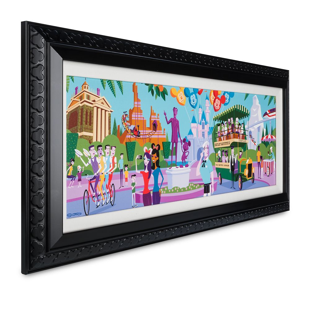 The Hub Framed Canvas Print by Shag – Disneyland – Limited Edition