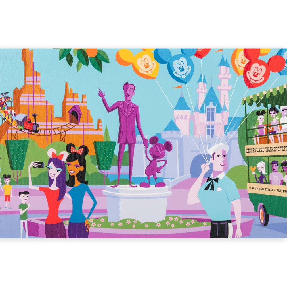 The Hub Framed Canvas Print by Shag – Disneyland – Limited Edition