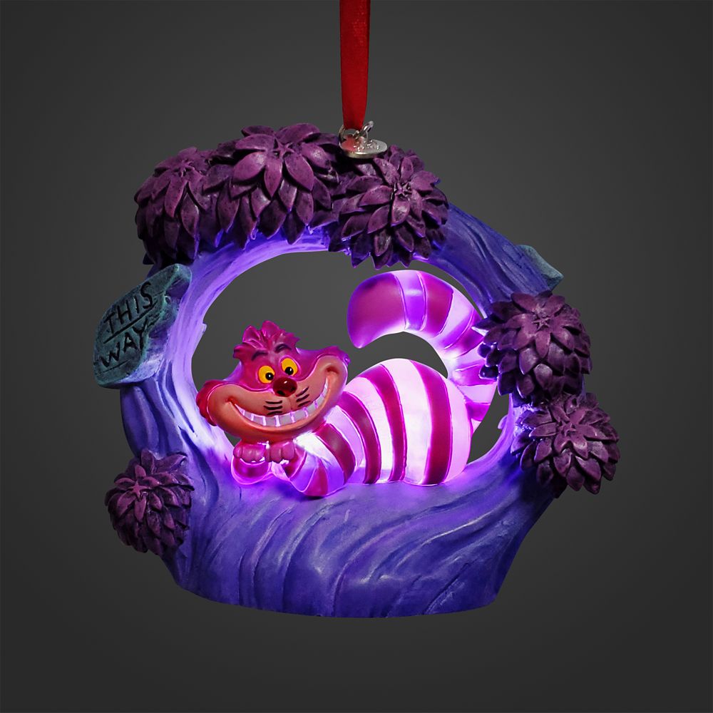 Cheshire Cat Light-Up Living Magic Sketchbook Ornament – Alice in Wonderland