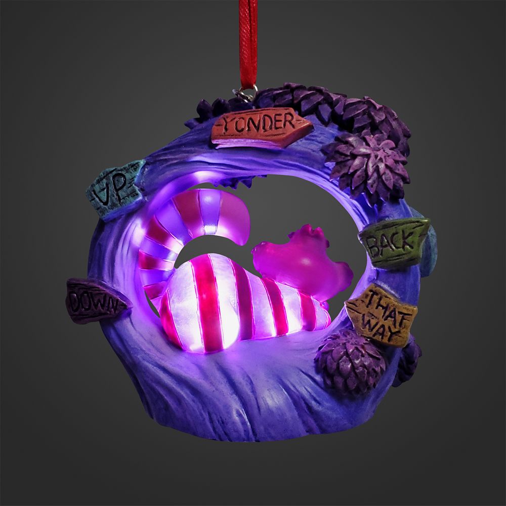 Cheshire Cat Light-Up Living Magic Sketchbook Ornament – Alice in Wonderland