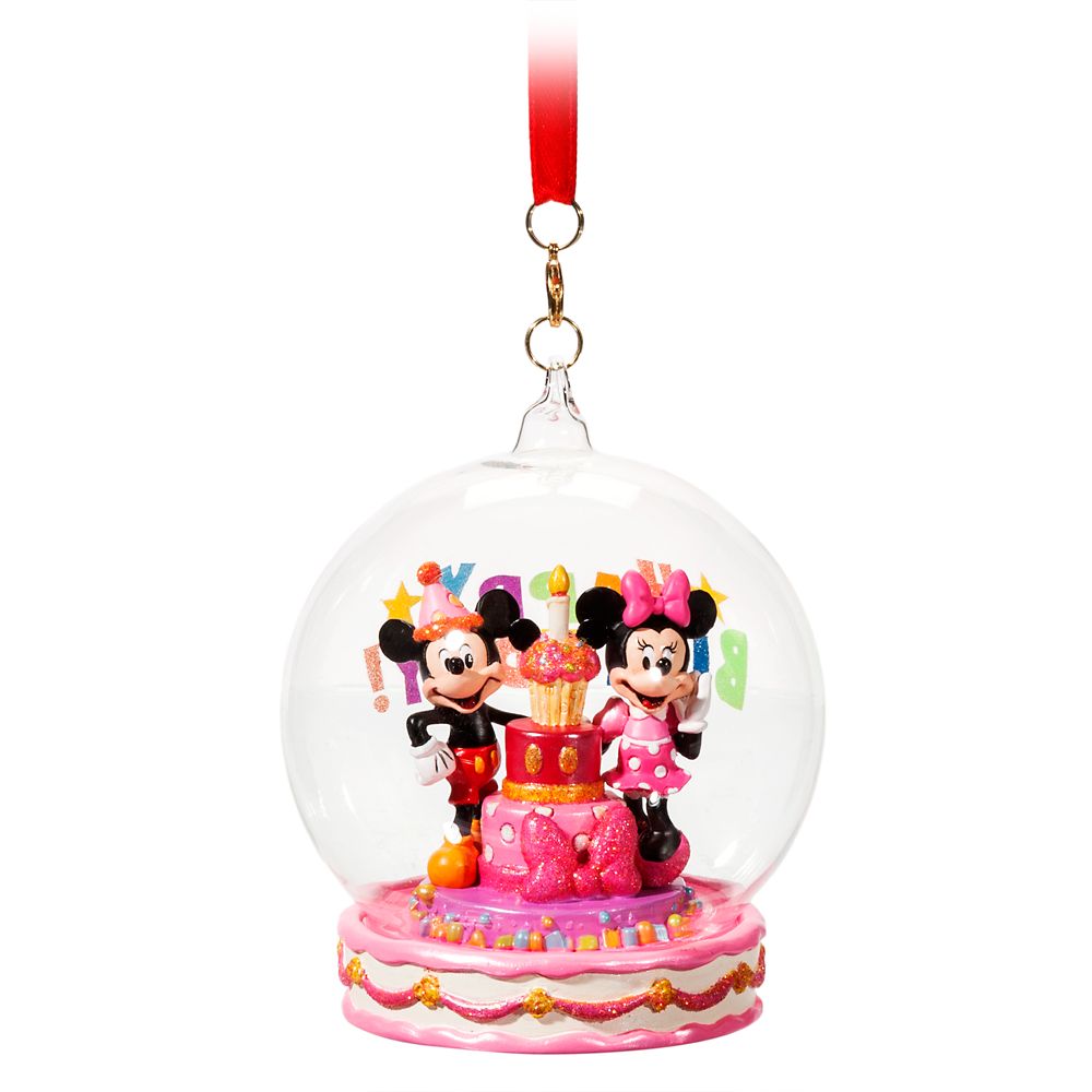 Mickey and Minnie Mouse Happy Birthday Ornament Official shopDisney