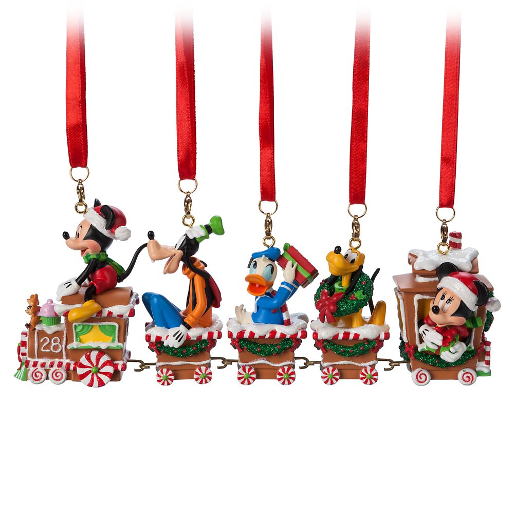 Mickey Mouse and Friends Train Ornament Set