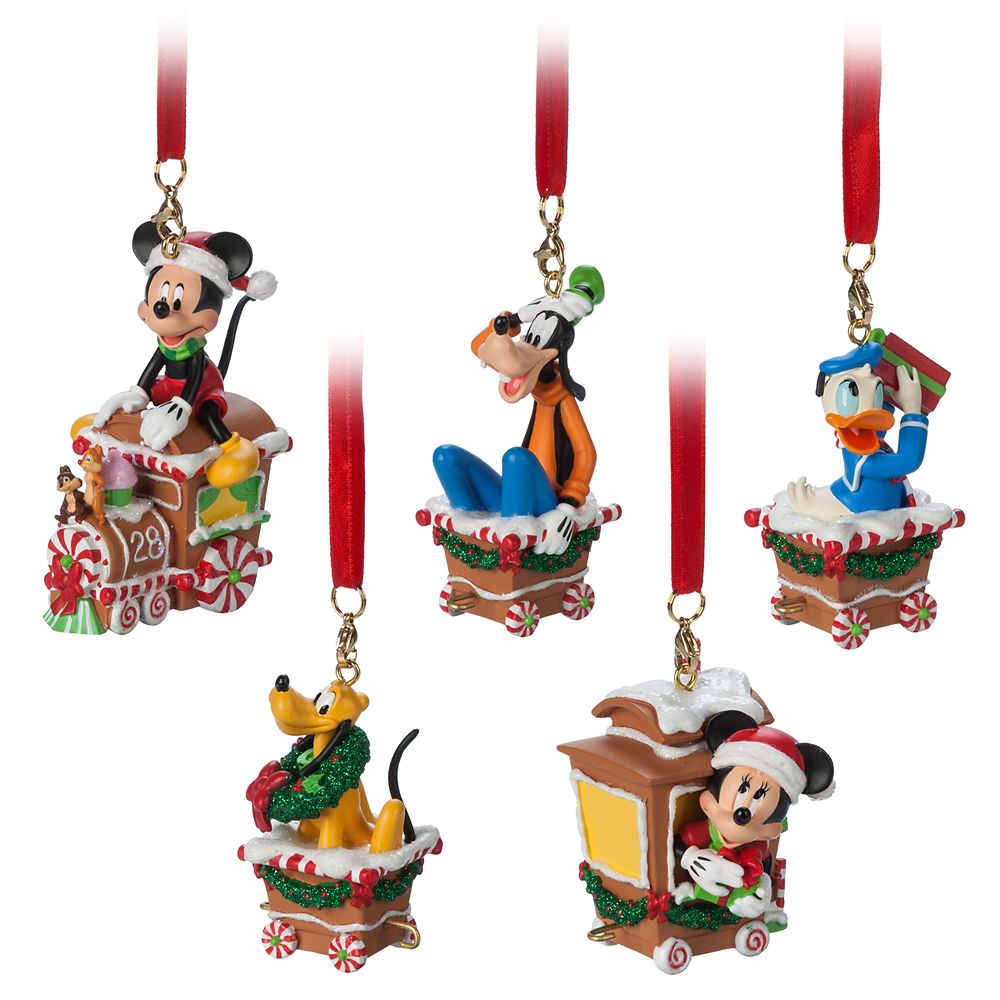 Mickey Mouse and Friends Train Ornament Set