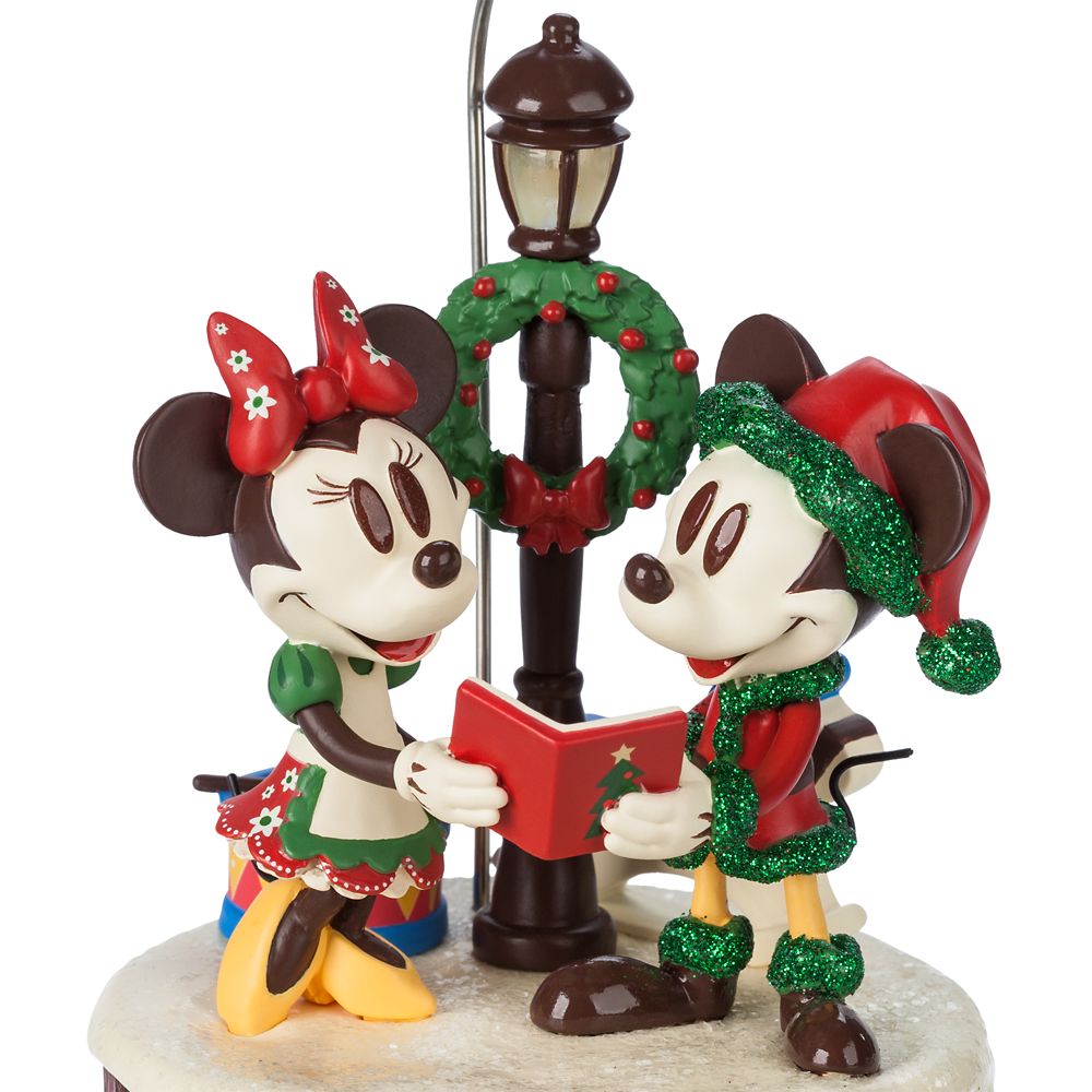 Mickey and Minnie Mouse Figural Holiday Light-Up Sketchbook Ornament