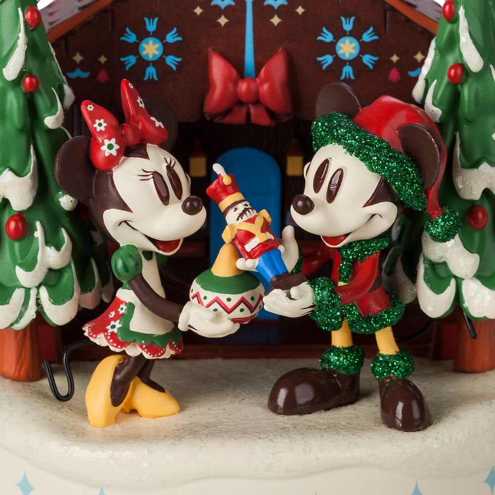Mickey and Minnie Mouse Figural Holiday Sketchbook Ornament