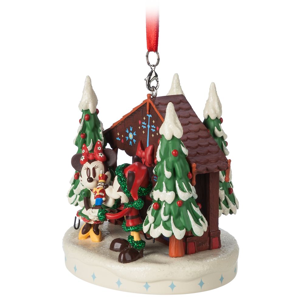 Mickey and Minnie Mouse Figural Holiday Sketchbook Ornament