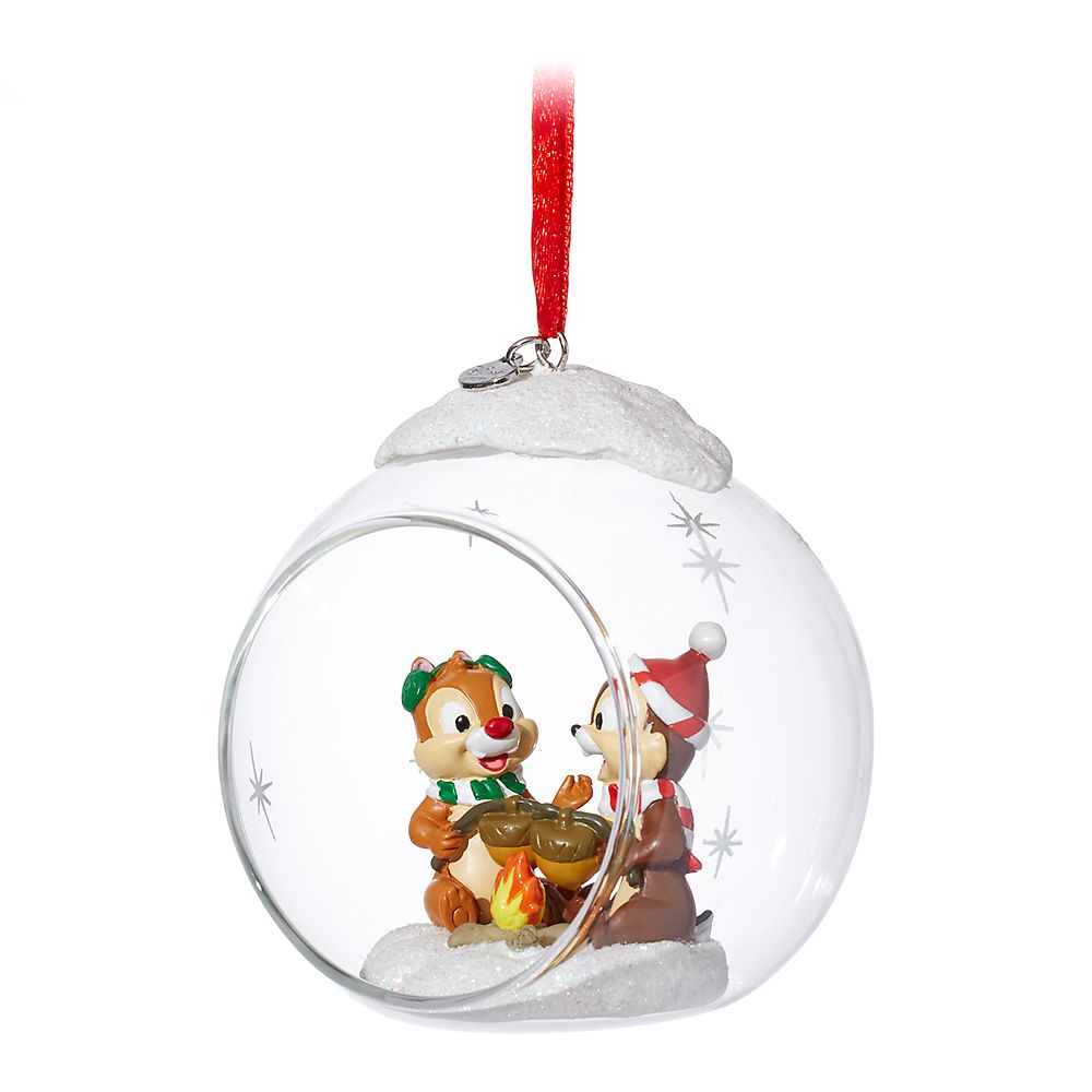 Chip 'n Dale Glass Globe Sketchbook Ornament