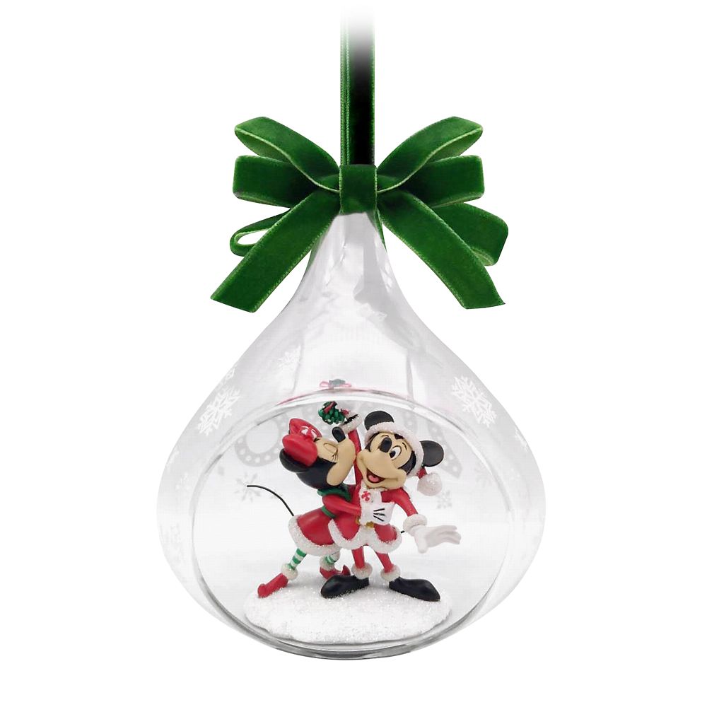 Mickey and Minnie Mouse Glass Drop Sketchbook Ornament 2020