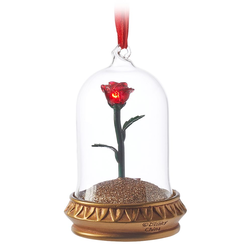 Enchanted Rose Light-Up Living Magic Sketchbook Ornament – Beauty and the Beast