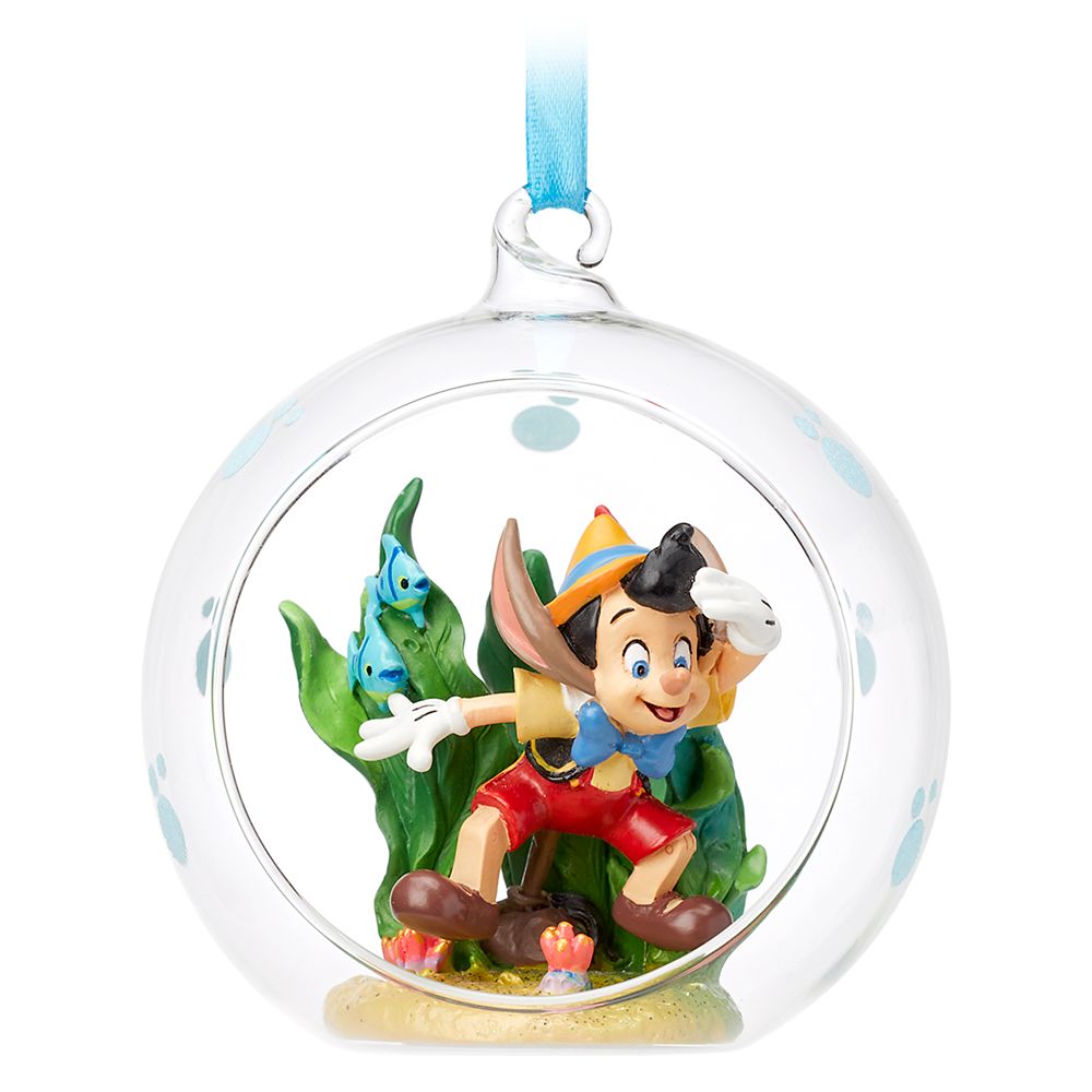 Pinocchio Glass Globe Sketchbook Ornament