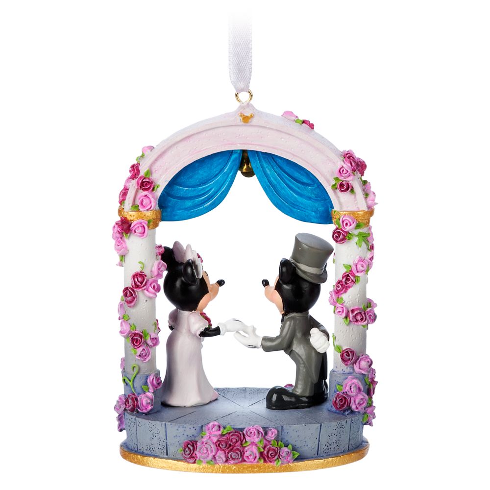 Mickey and Minnie Mouse Figural Wedding Ornament
