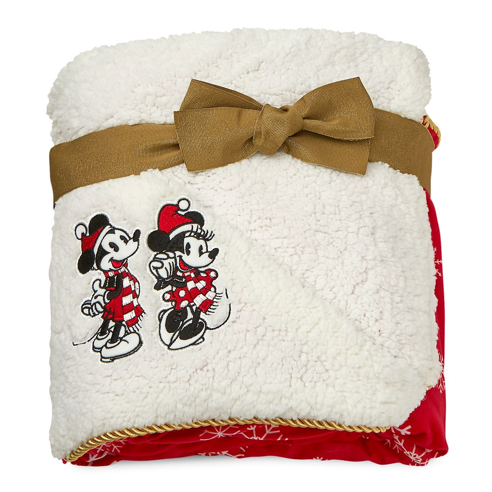 Mickey and Minnie Mouse Holiday Throw Blanket Official shopDisney