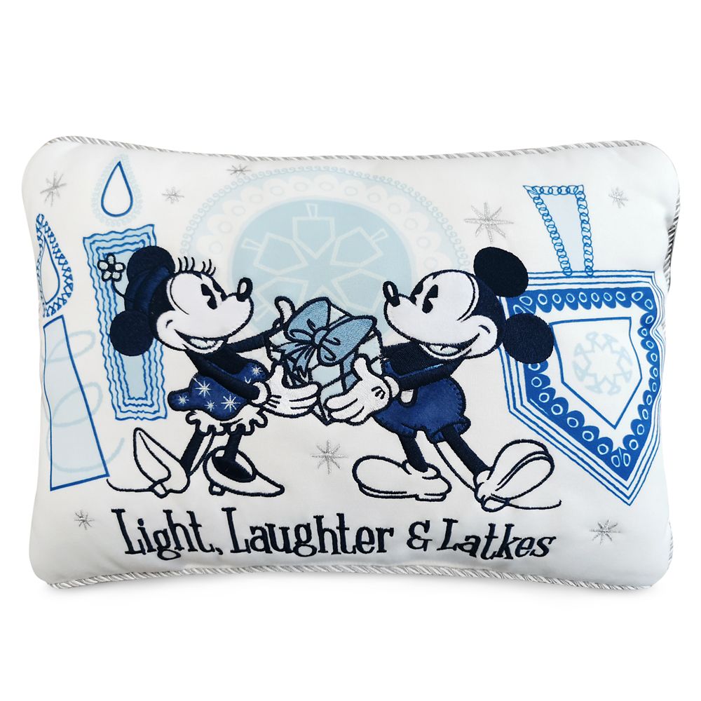 Mickey and Minnie Mouse Chanukah Throw Pillow