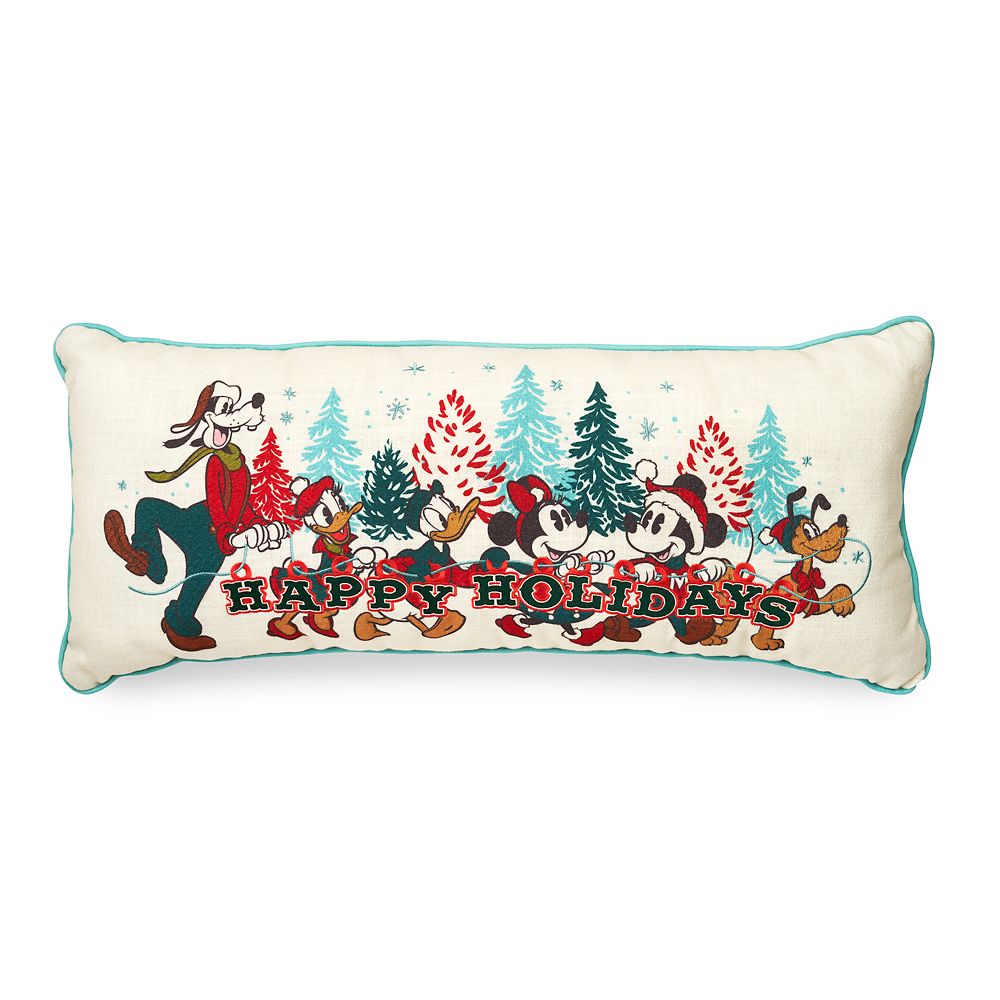 Mickey Mouse and Friends Holiday Throw Pillow is now available online