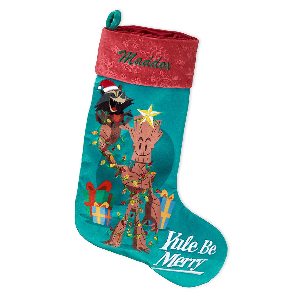 Rocket Raccoon and Groot Holiday Stocking – Guardians of the Galaxy – Personalizable