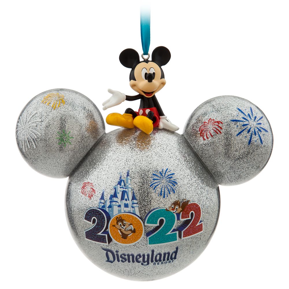 Mickey Mouse Icon Glass Ball Ornament – Disneyland 2022