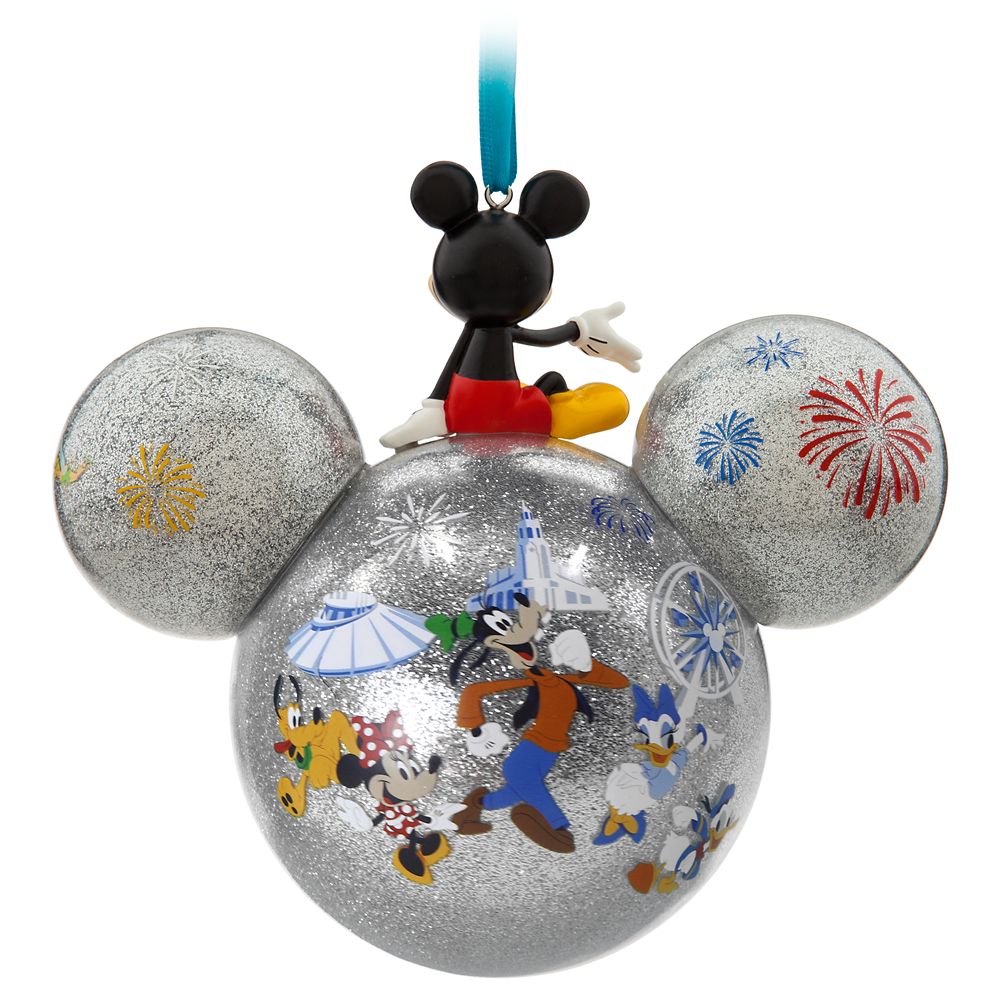Mickey Mouse Icon Glass Ball Ornament Disneyland 2022 available