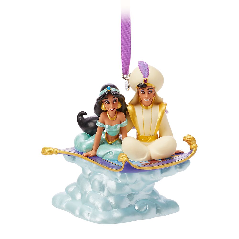 Aladdin and Jasmine Singing Living Magic Sketchbook Ornament
