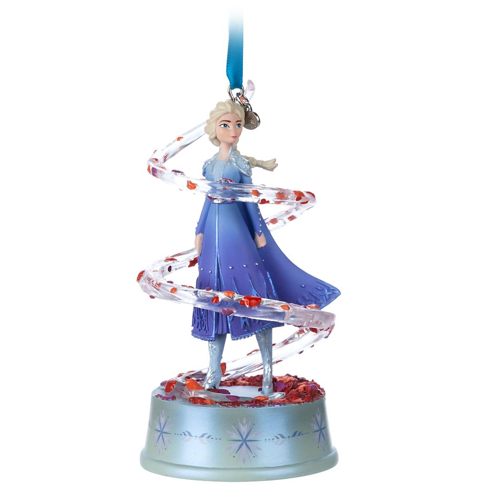 Disney Store Frozen Queen Elsa Sketchbook Holiday Christmas Ornament Figure NWT 