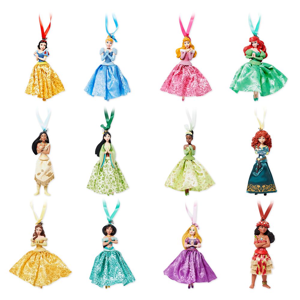 Disney/'s PRINCESSES set of 10 Christmas Ornaments