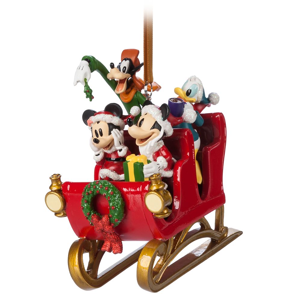 Santa Mickey Mouse and Friends in Sleigh Figural Ornament is now available online