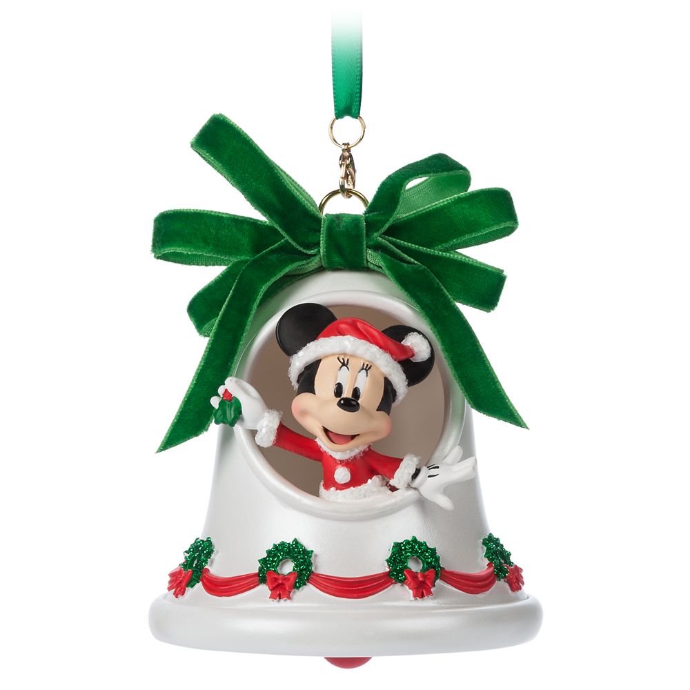 Santa Minnie Mouse Bell Sketchbook Ornament