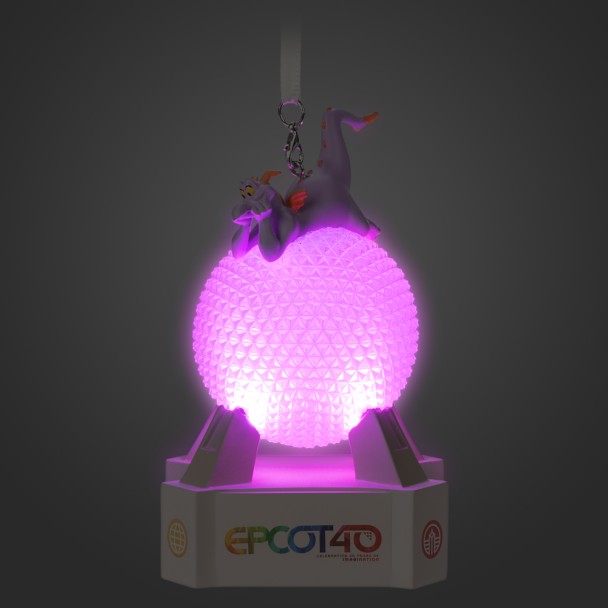 Spaceship Earth with Figment Light-Up Ornament – EPCOT 40th Anniversary
