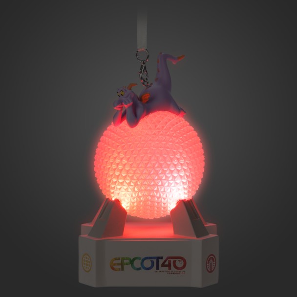 Spaceship Earth with Figment Light-Up Ornament – EPCOT 40th Anniversary