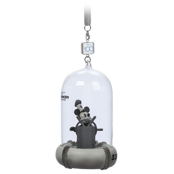 Mickey Mouse Light-Up and Sound Living Magic Sketchbook Ornament – Steamboat Willie – Disney100