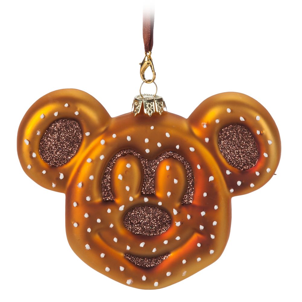 Mickey Mouse Pretzel Glass Ornament