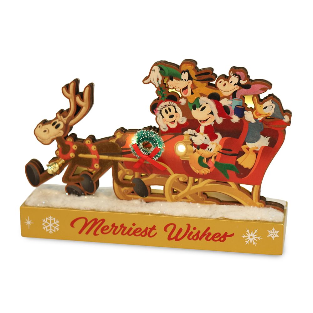 Santa Mickey Mouse and Friends ''Merriest Wishes'' Wood Figure